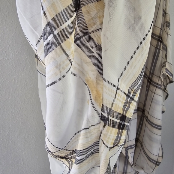 Forever 21 High Low Oversize Check Blouse Medium - Picture 11 of 13